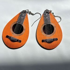 Acoustic Guitar Ukulele Teardrop Earrings